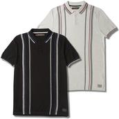 View Item Ben Sherman Mod Striped Fine Gauge Knit S/S Polo Black / White